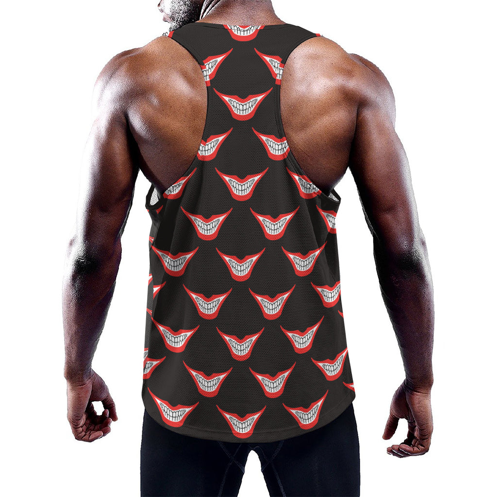 Joker Smile Pattern Print Training Tank Top