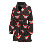 Joker Smile Pattern Print Women's Bathrobe