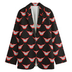 Joker Smile Pattern Print Women's Blazer
