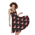 Joker Smile Pattern Print Sleeveless Knee Length Dress