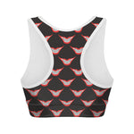 Joker Smile Pattern Print Women's Sports Bra