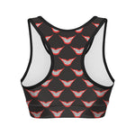Joker Smile Pattern Print Women's Sports Bra