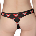 Joker Smile Pattern Print Women's Thong