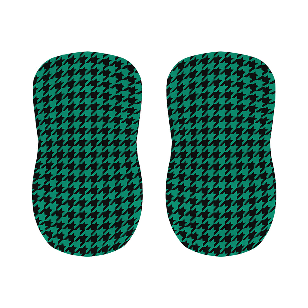 Jungle Green And Black Houndstooth Print Bar Stool Covers