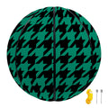 Jungle Green And Black Houndstooth Print Basketball