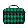 Jungle Green And Black Houndstooth Print Briefcase Bible Bag