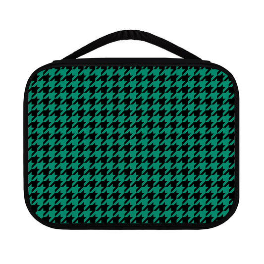 Jungle Green And Black Houndstooth Print Classic Bible Case
