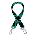 Jungle Green And Black Houndstooth Print Dog Seat Belt