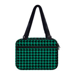 Jungle Green And Black Houndstooth Print Double Strap Bible Bag