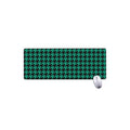 Jungle Green And Black Houndstooth Print Extended Mouse Pad
