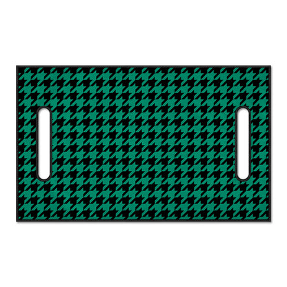 Jungle Green And Black Houndstooth Print Golf Cart Seat Cover