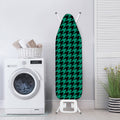 Jungle Green And Black Houndstooth Print Ironing Board Cover