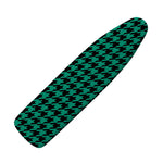 Jungle Green And Black Houndstooth Print Ironing Board Cover