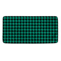 Jungle Green And Black Houndstooth Print Towel
