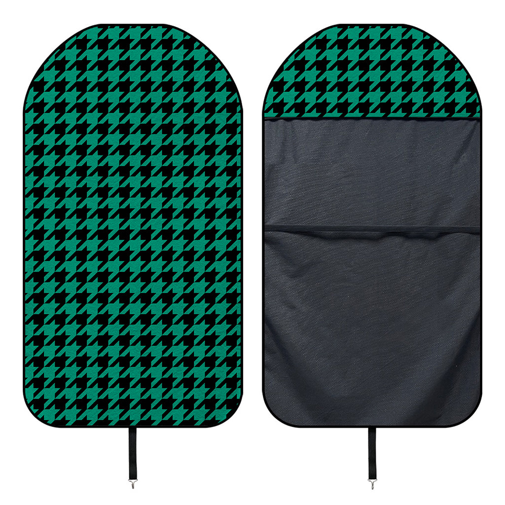 Jungle Green And Black Houndstooth Print Waterproof Car Seat Cover