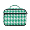 Jungle Green And White Houndstooth Print Briefcase Bible Bag