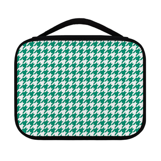 Jungle Green And White Houndstooth Print Classic Bible Case