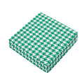Jungle Green And White Houndstooth Print Outdoor Seat Cushion Cover