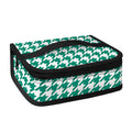 Jungle Green And White Houndstooth Print Small Lunch Bag