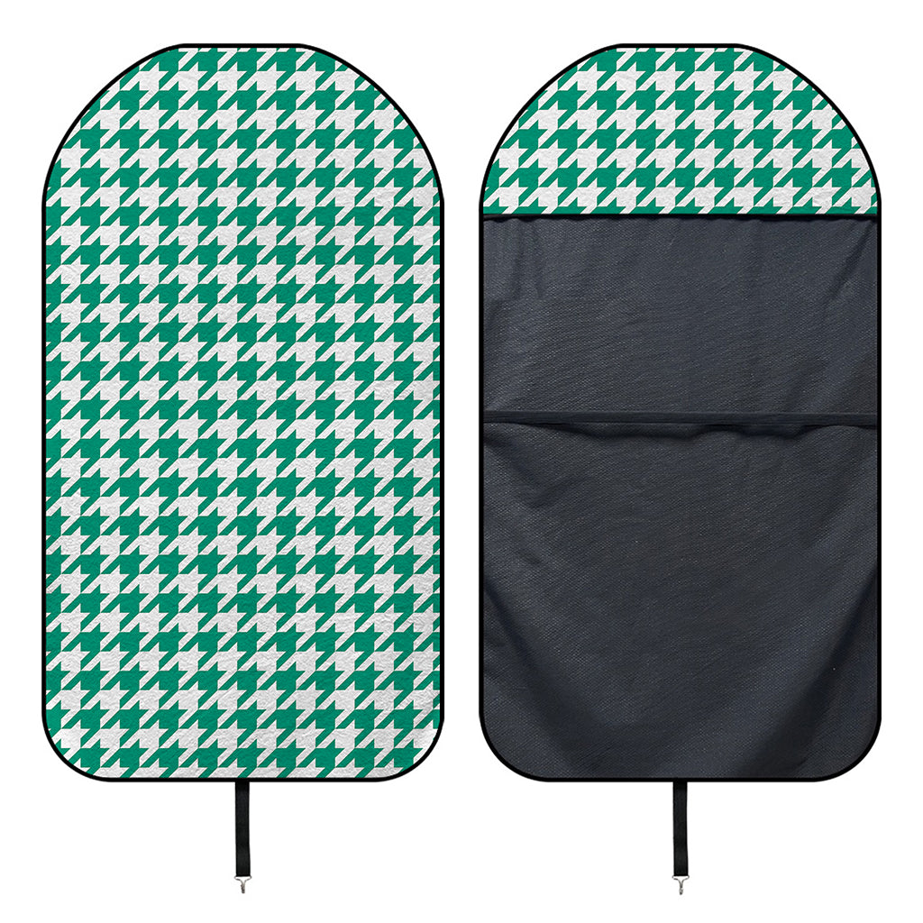 Jungle Green And White Houndstooth Print Waterproof Car Seat Cover