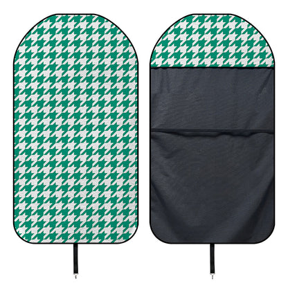 Jungle Green And White Houndstooth Print Waterproof Car Seat Cover