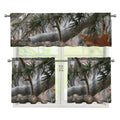 Jungle Hunting Camouflage Print 3 Piece Kitchen Curtains