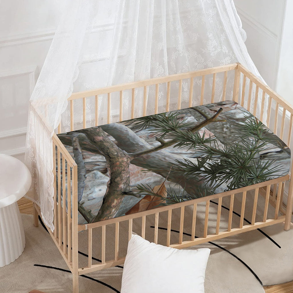 Jungle Hunting Camouflage Print Baby Crib Sheet