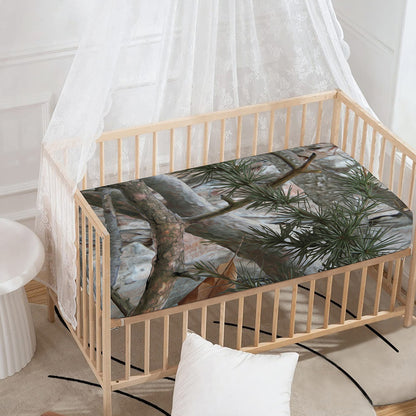 Jungle Hunting Camouflage Print Baby Crib Sheet