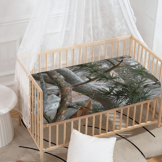 Jungle Hunting Camouflage Print Baby Crib Sheet