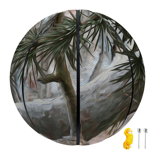 Jungle Hunting Camouflage Print Basketball