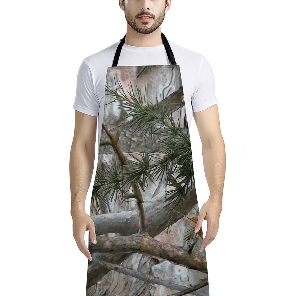 Jungle Hunting Camouflage Print Bib Apron With Pocket