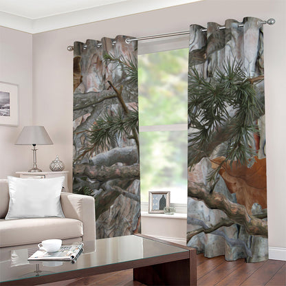 Jungle Hunting Camouflage Print Blackout Grommet Curtains