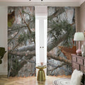 Jungle Hunting Camouflage Print Dimout Pencil Pleat Curtains