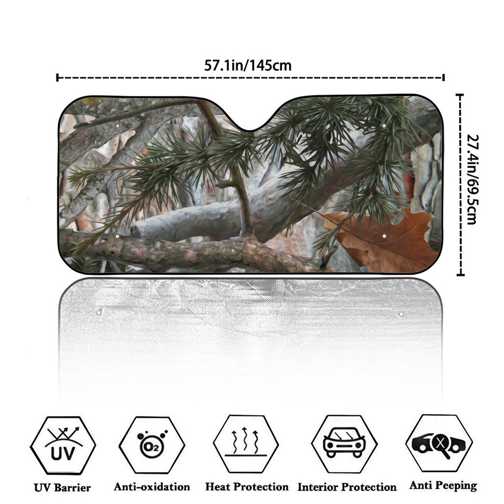 Jungle Hunting Camouflage Print Car Windshield Sun Shade