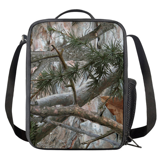 Jungle Hunting Camouflage Print Crossbody Lunch Bag