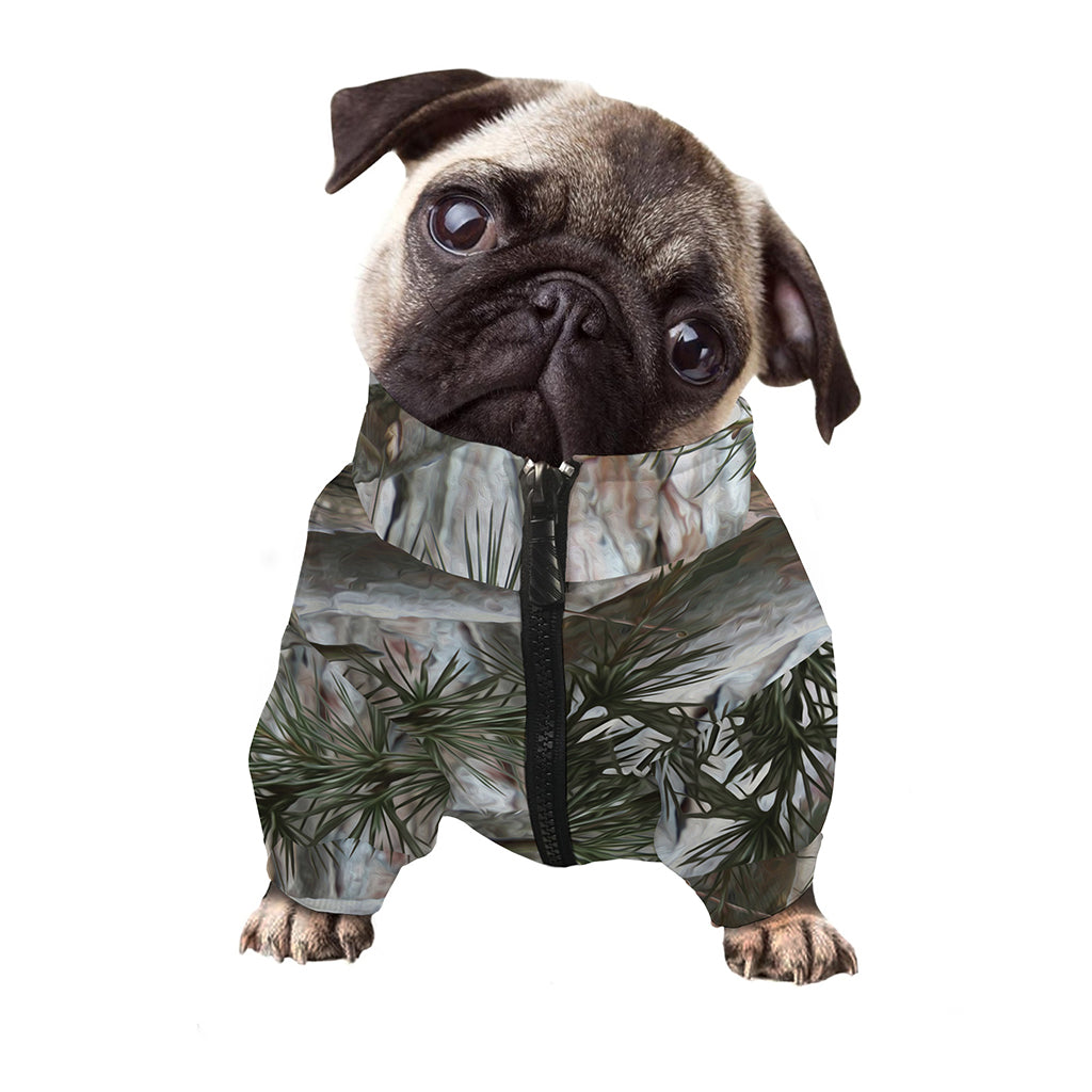 Jungle Hunting Camouflage Print Dog Zip Up Jacket