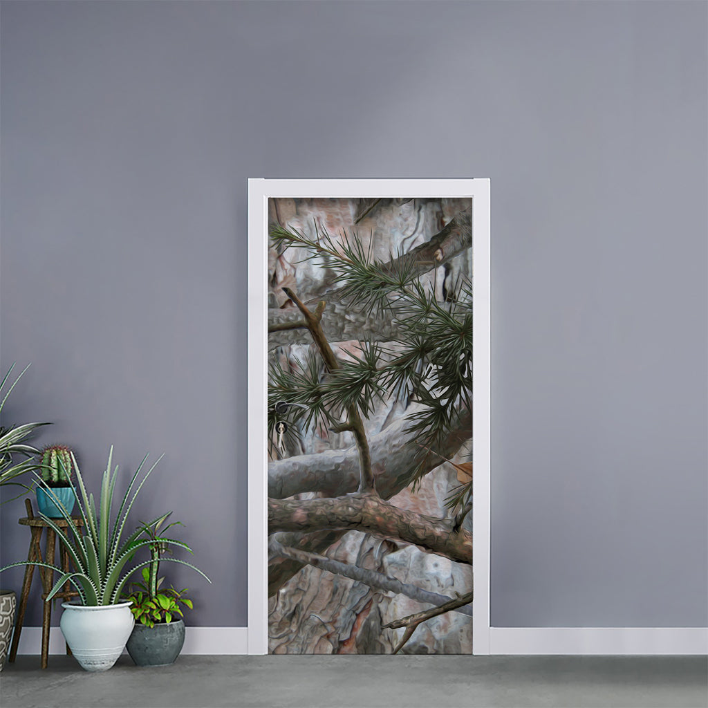 Jungle Hunting Camouflage Print Door Sticker