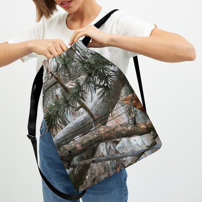 Jungle Hunting Camouflage Print Drawstring Backpack