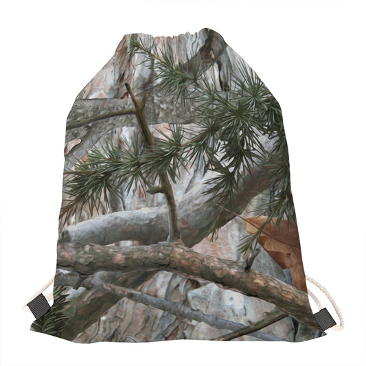 Jungle Hunting Camouflage Print Drawstring Bag
