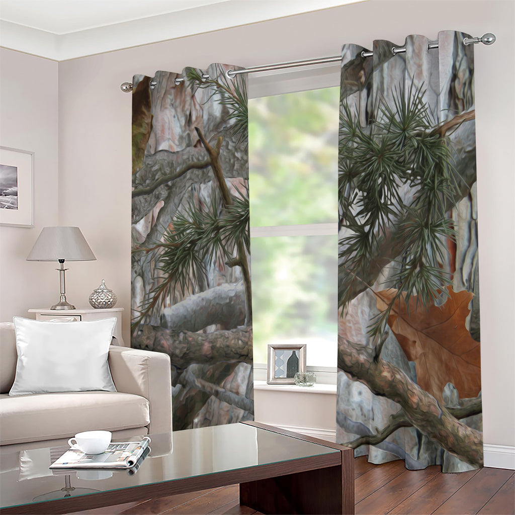 Jungle Hunting Camouflage Print Extra Wide Grommet Curtains