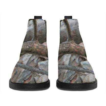 Jungle Hunting Camouflage Print Flat Ankle Boots