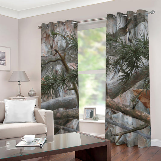 Jungle Hunting Camouflage Print Grommet Curtains
