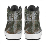 Jungle Hunting Camouflage Print High Top Leather Sneakers