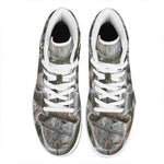 Jungle Hunting Camouflage Print High Top Leather Sneakers