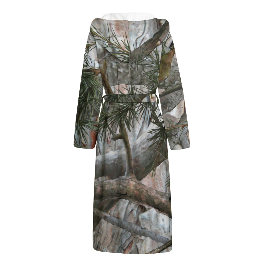 Jungle Hunting Camouflage Print Hooded Bathrobe