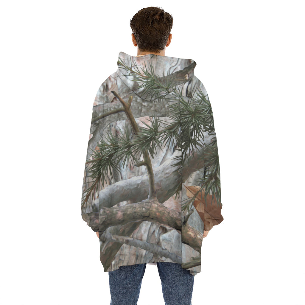Jungle Hunting Camouflage Print Hoodie Blanket