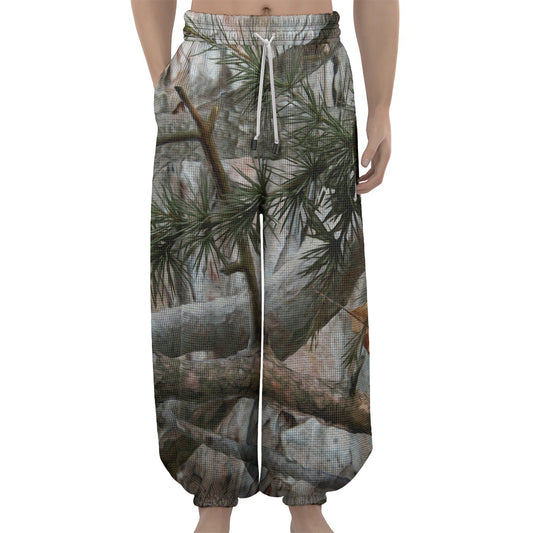 Jungle Hunting Camouflage Print Lantern Pants