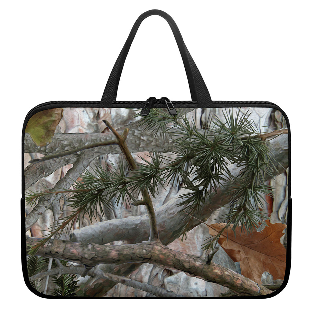 Jungle Hunting Camouflage Print Laptop Sleeve With Handle