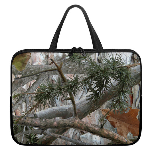 Jungle Hunting Camouflage Print Laptop Sleeve With Handle