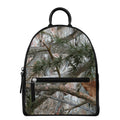 Jungle Hunting Camouflage Print Leather Backpack
